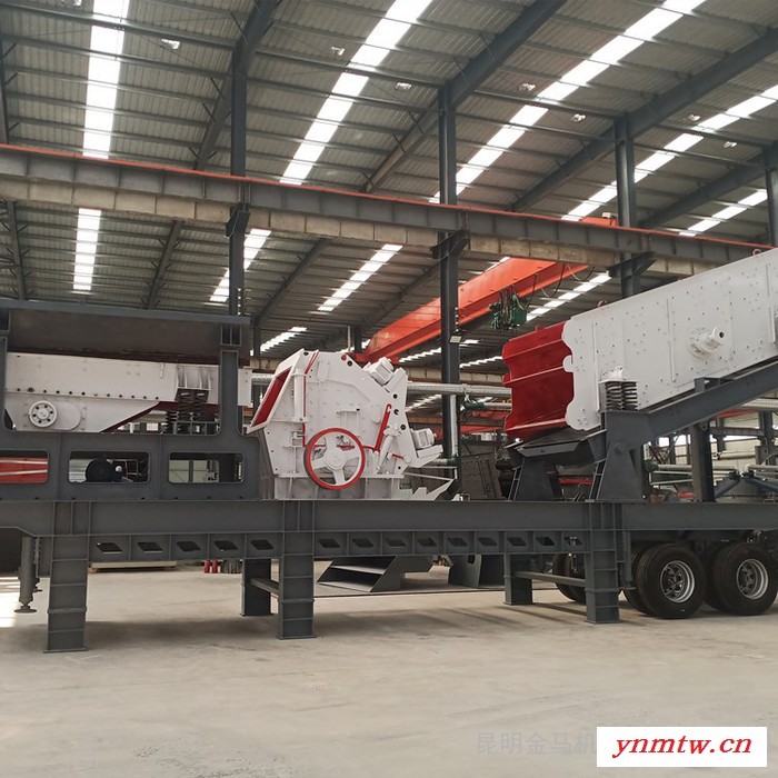 小型移动式车载破碎机大型碎石机建筑尾料边角料粉碎机中型制砂机 昆明金马机械图2