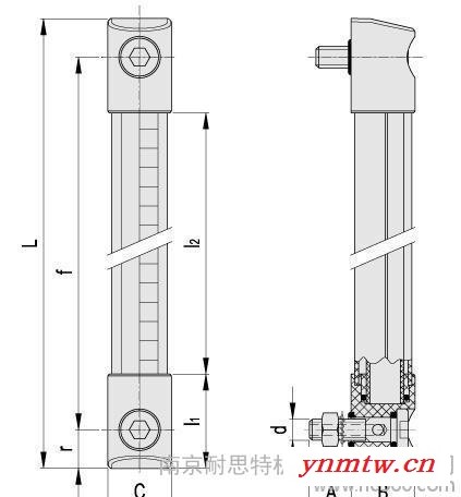 HCK-GL 带透明保护装置的柱式液位指示器，适用于乙二醇基